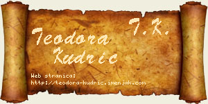 Teodora Kudrić vizit kartica